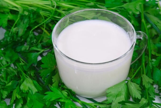 Persil avec kéfir