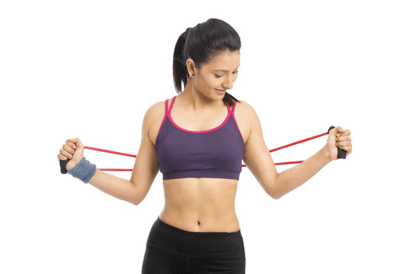 Exercice avec un élastique