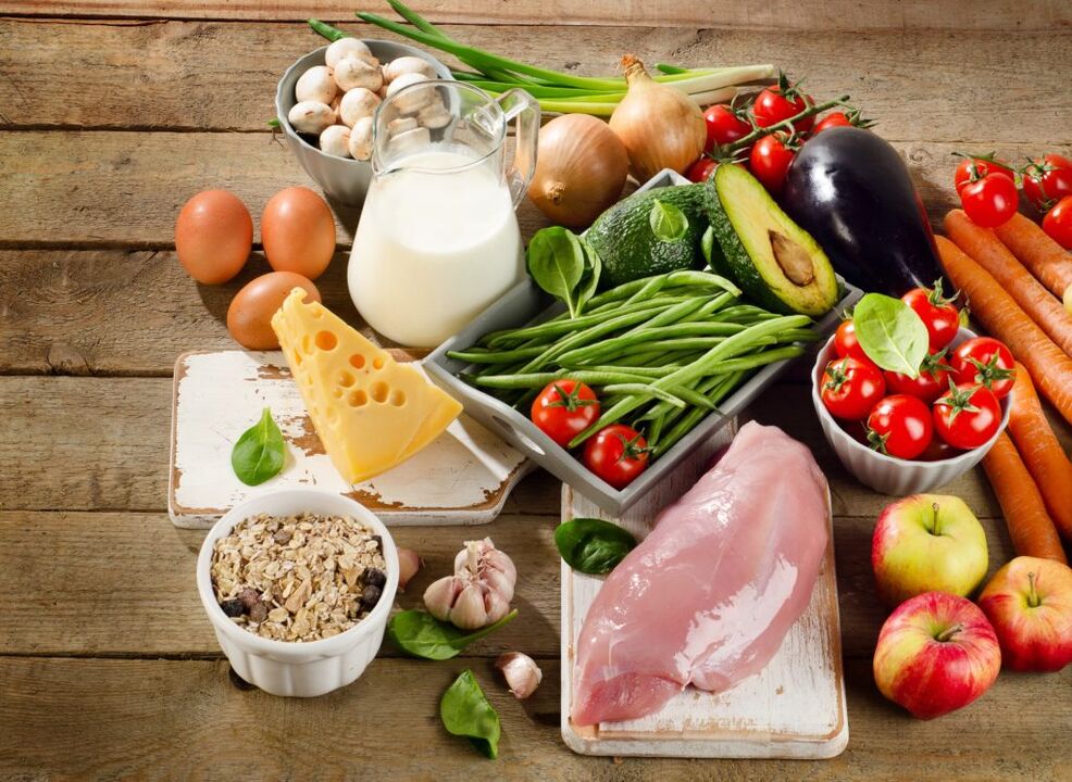 La variété des produits autorisés pour les personnes souffrant de gastrite selon le régime alimentaire du tableau 6